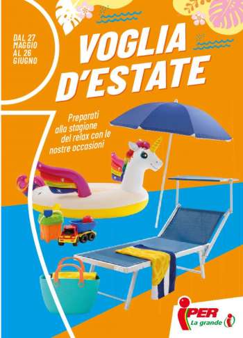 Volantino Iper, La grande i - 27/5/2022 - 26/6/2022.