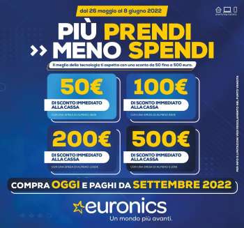 Volantino Euronics - 26/5/2022 - 8/6/2022.