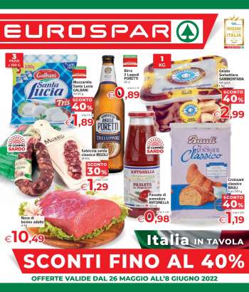 Volantino Eurospar - 26/5/2022 - 8/6/2022.