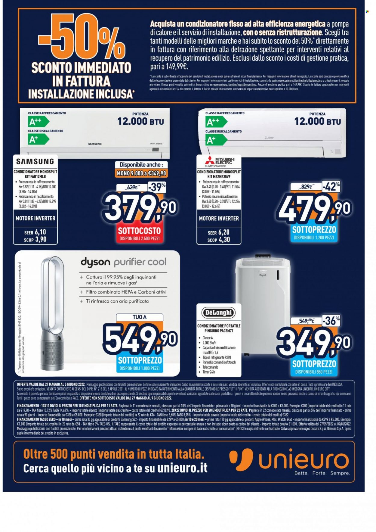 Volantino Unieuro - 27/5/2022 - 9/6/2022. Pagina 23
