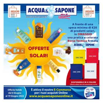 Volantino Acqua & Sapone - 6/6/2022 - 19/6/2022.