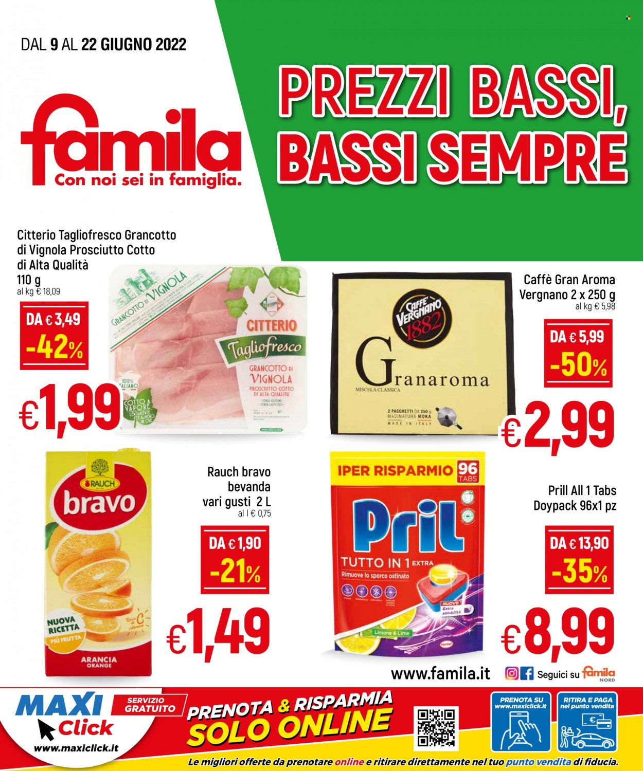 Volantino Famila - 9/6/2022 - 22/6/2022. Pagina 1