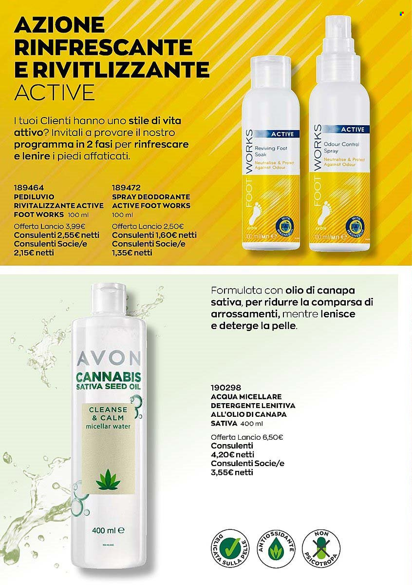 thumbnail - Volantino Avon - 1/6/2022 - 31/7/2022 - Prodotti in offerta - detergente, acqua micellare, deodorante. Pagina 13.
