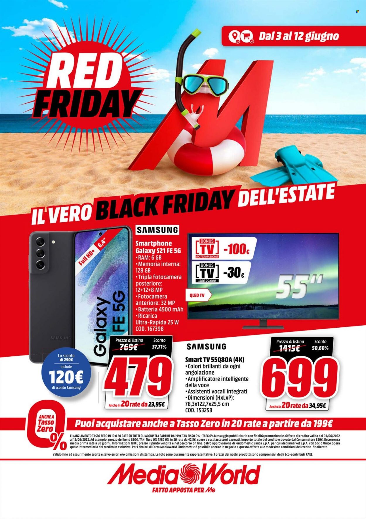 Volantino MediaWorld - 3/6/2022 - 12/6/2022. Pagina 1