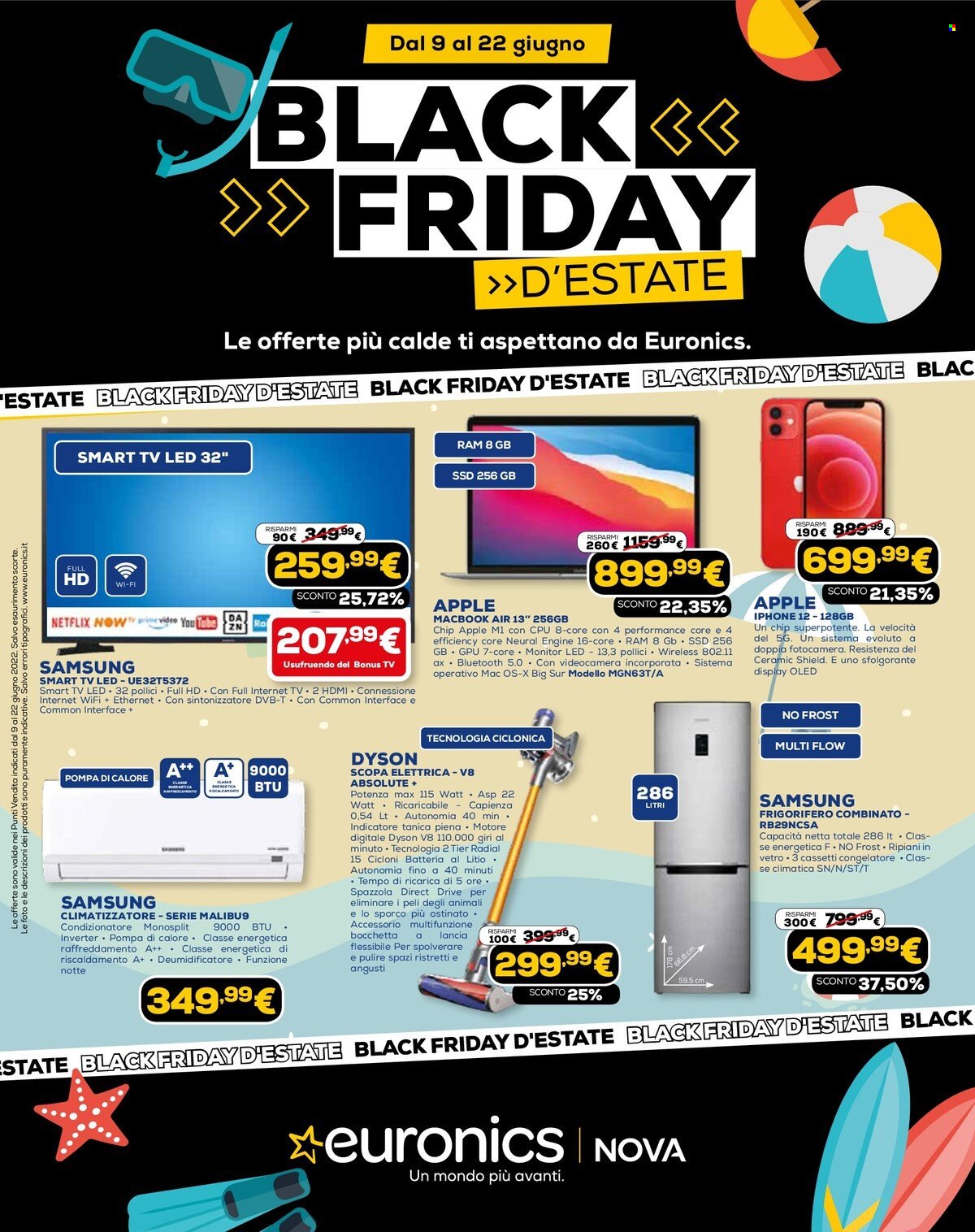 Volantino Euronics - 9/6/2022 - 22/6/2022. Pagina 1