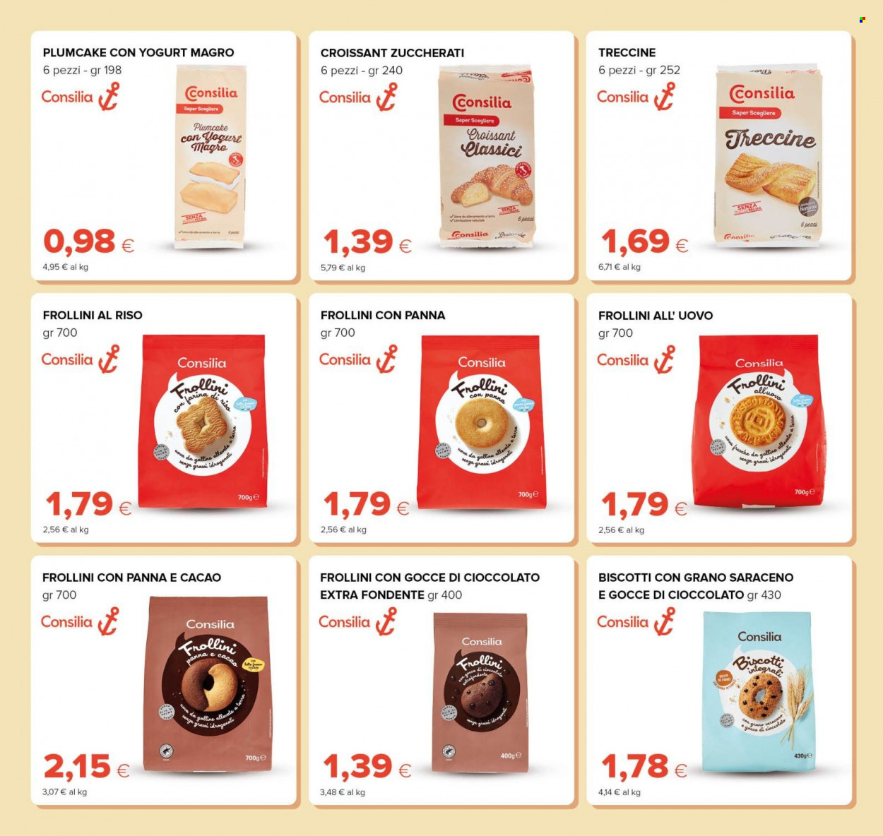 thumbnail - Volantino Oasi - Prodotti in offerta - plumcake, croissant, biscotti, frollini, treccine. Pagina 15.