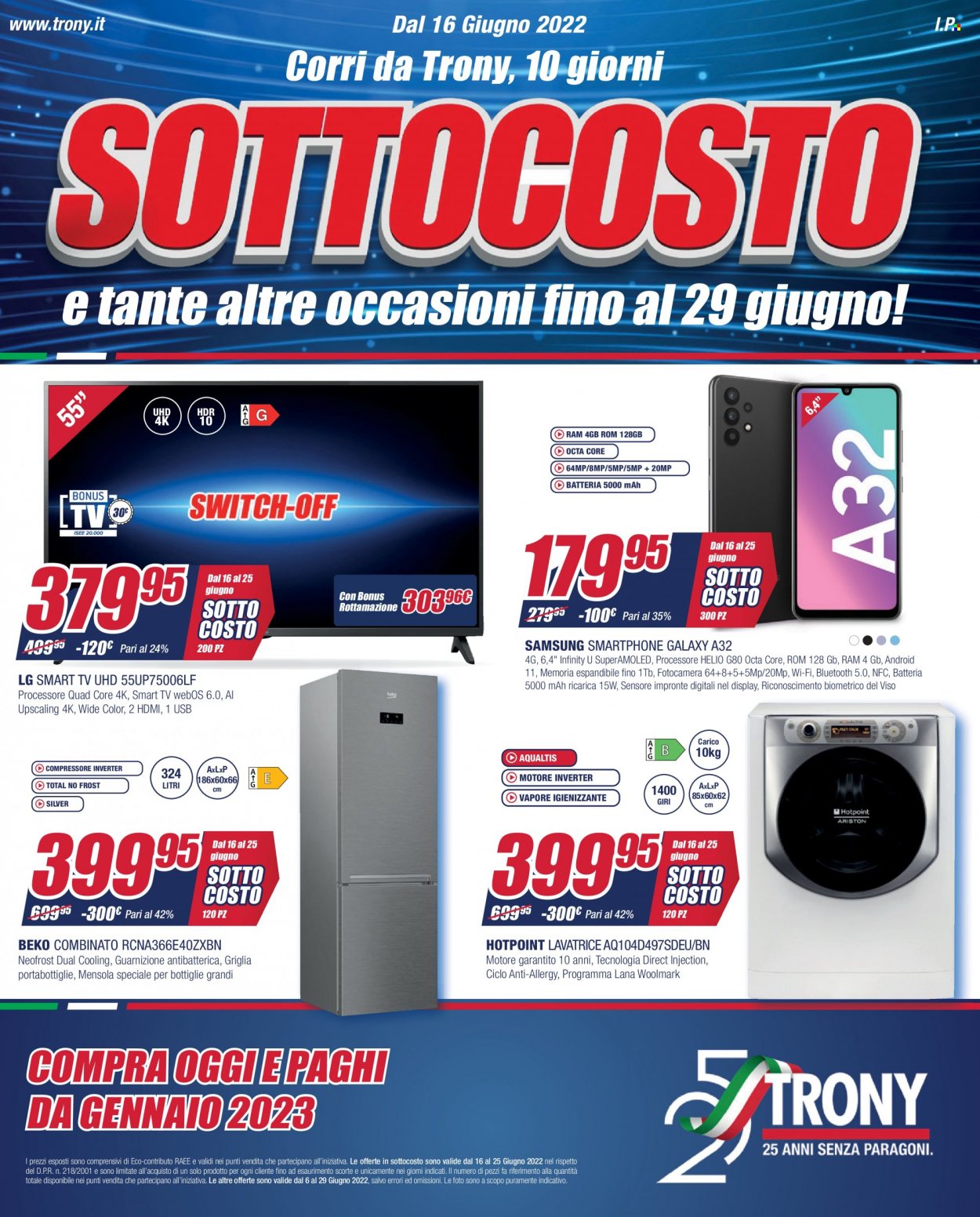 Volantino Trony - 16/6/2022 - 29/6/2022. Pagina 1