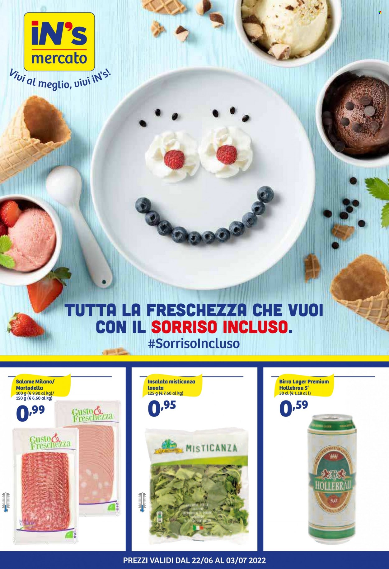 Volantino iN's Mercato - 22/6/2022 - 3/7/2022. Pagina 1