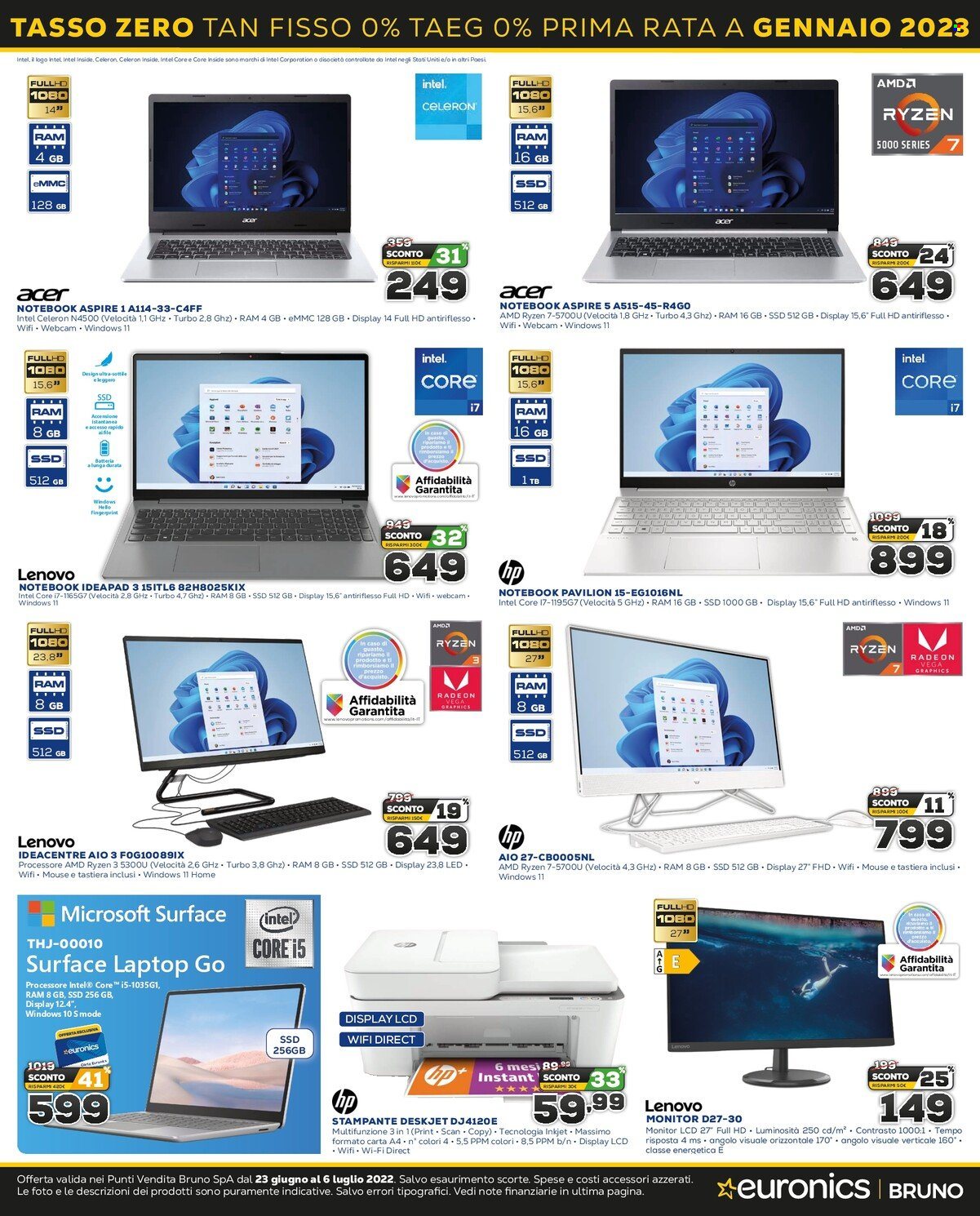 Volantino Euronics - 23/6/2022 - 6/7/2022. Pagina 18