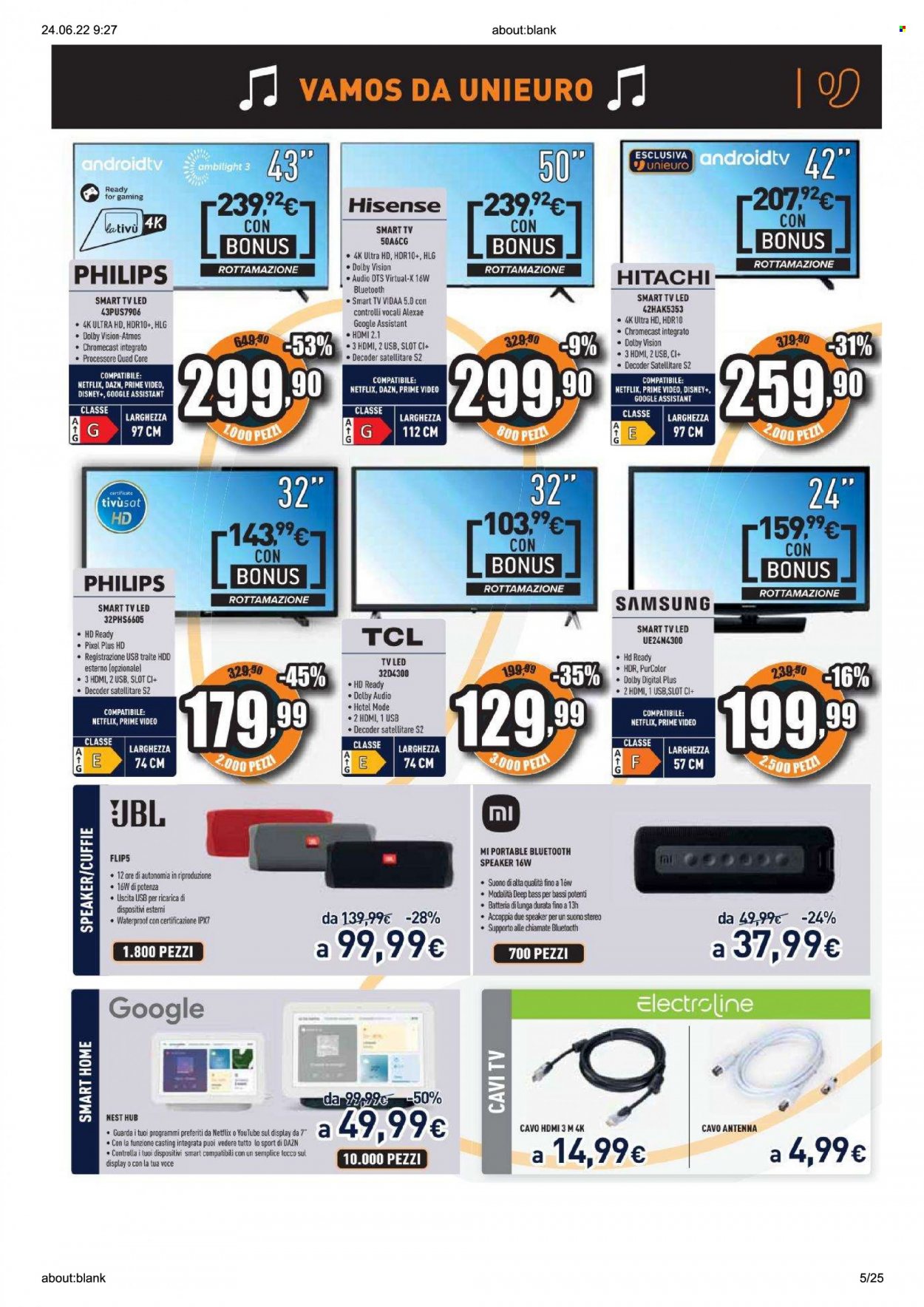 Volantino Unieuro - 24/6/2022 - 30/6/2022. Pagina 5