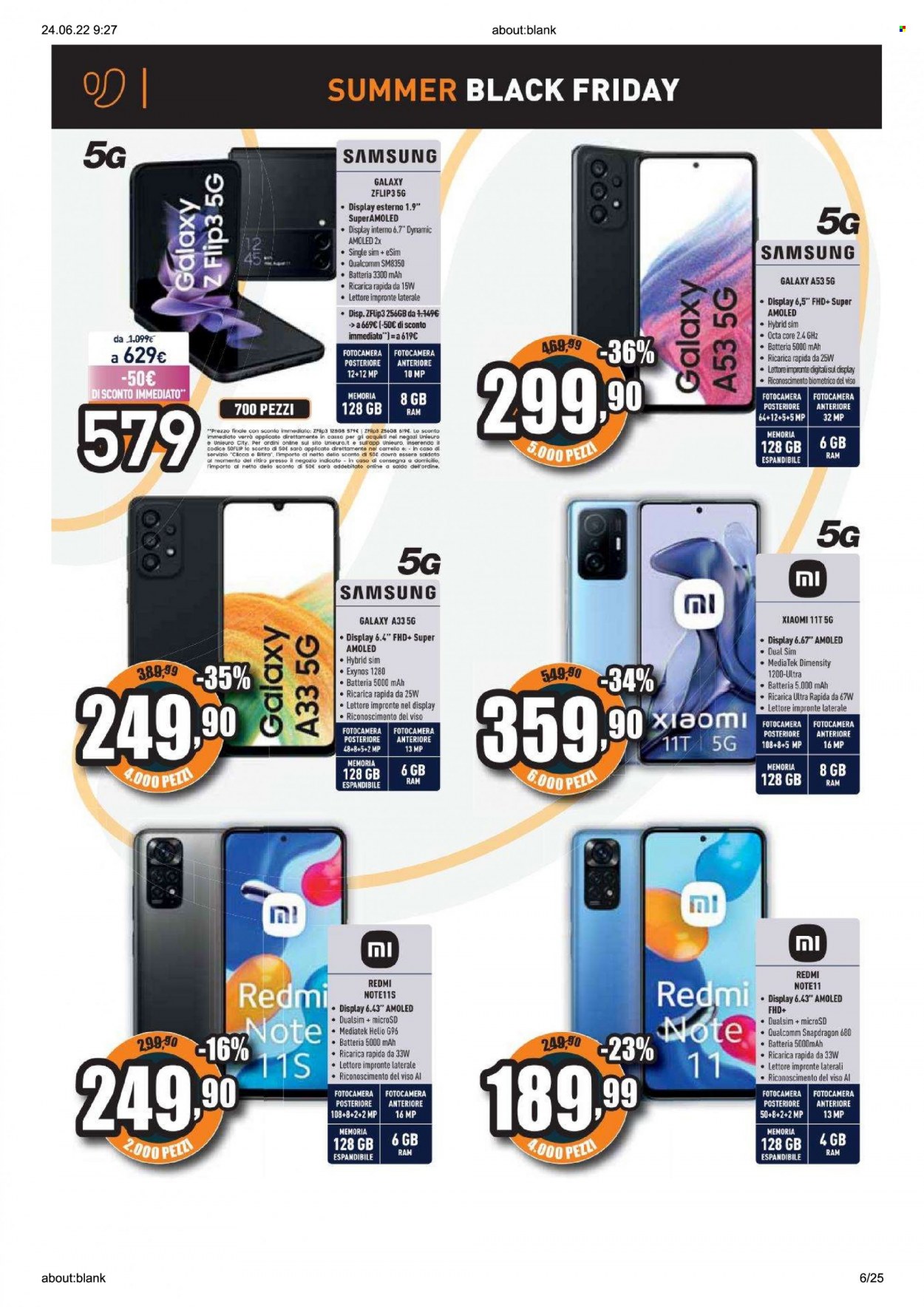 Volantino Unieuro - 24/6/2022 - 30/6/2022. Pagina 6