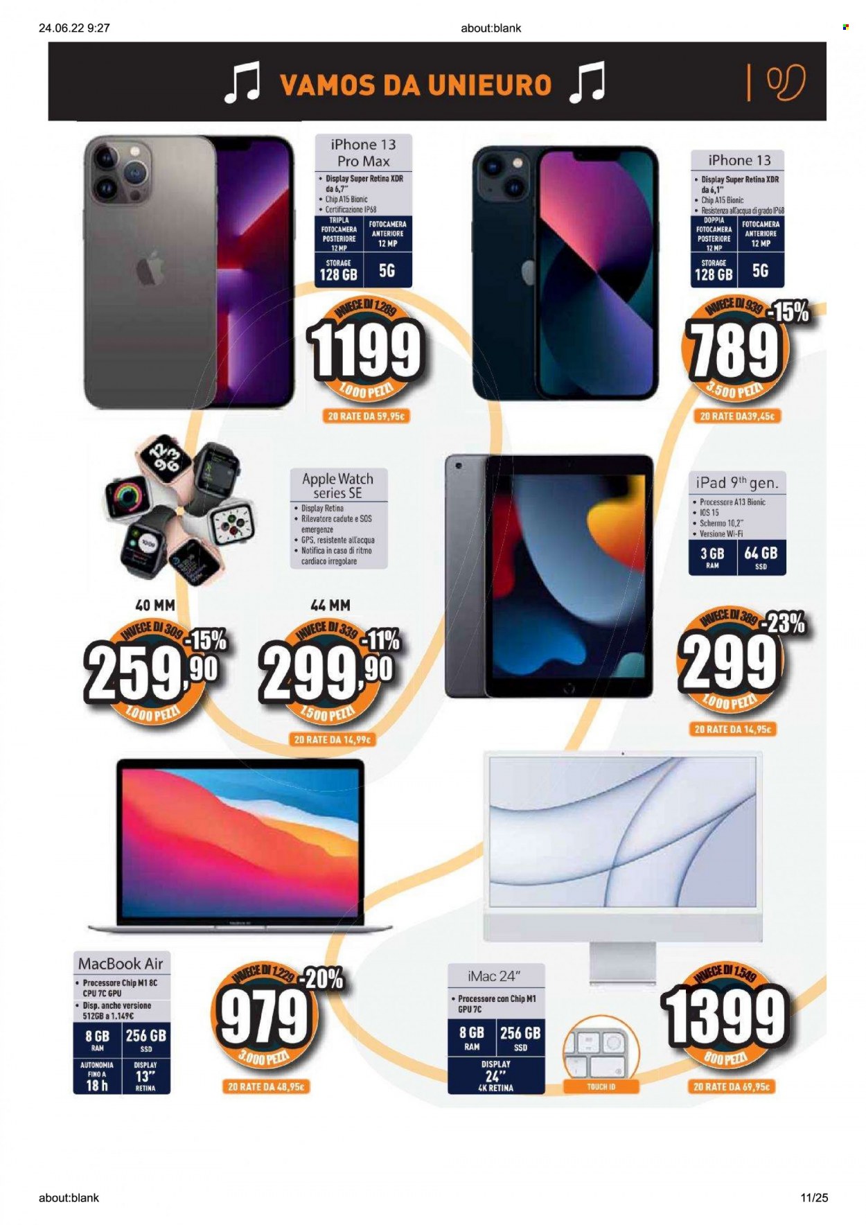 Volantino Unieuro - 24/6/2022 - 30/6/2022. Pagina 11