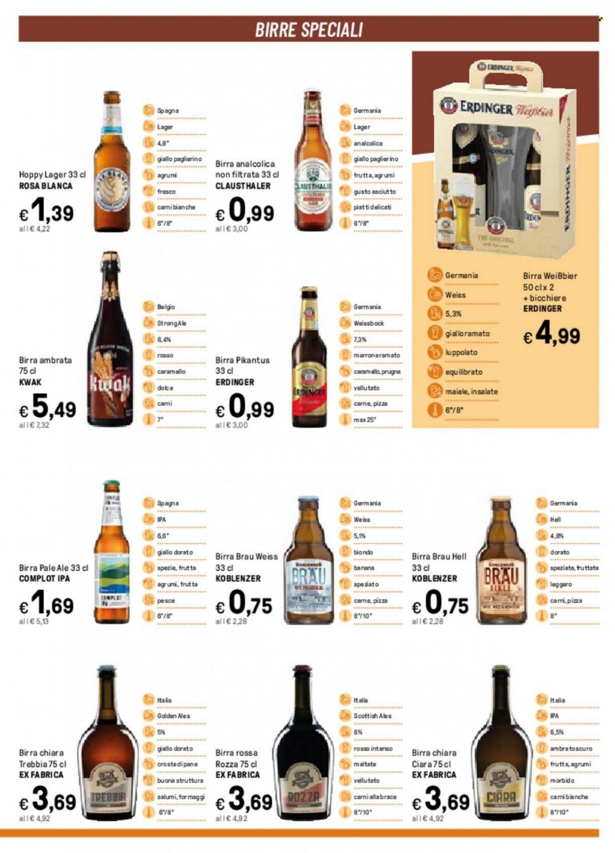 thumbnail - Volantino Iper, La grande i - 27/6/2022 - 10/7/2022 - Prodotti in offerta - birra, birra tipo IPA, birra di frumento, birra tipo pale ale, birra tipo lager, birra analcolica, pesce, pizza, piatti. Pagina 7.