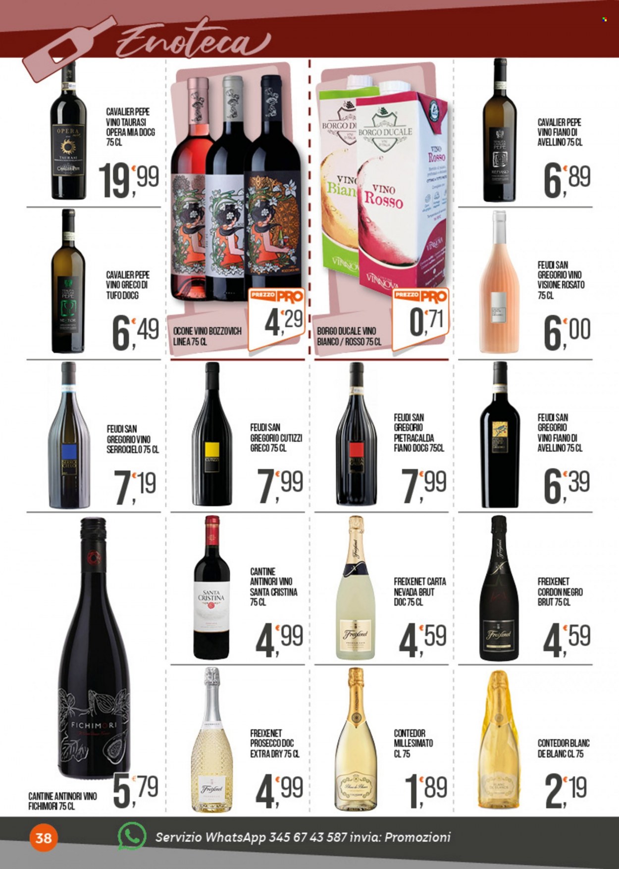 thumbnail - Volantino CashPRO - 27/6/2022 - 10/7/2022 - Prodotti in offerta - vino bianco, Prosecco, vino. Pagina 38.