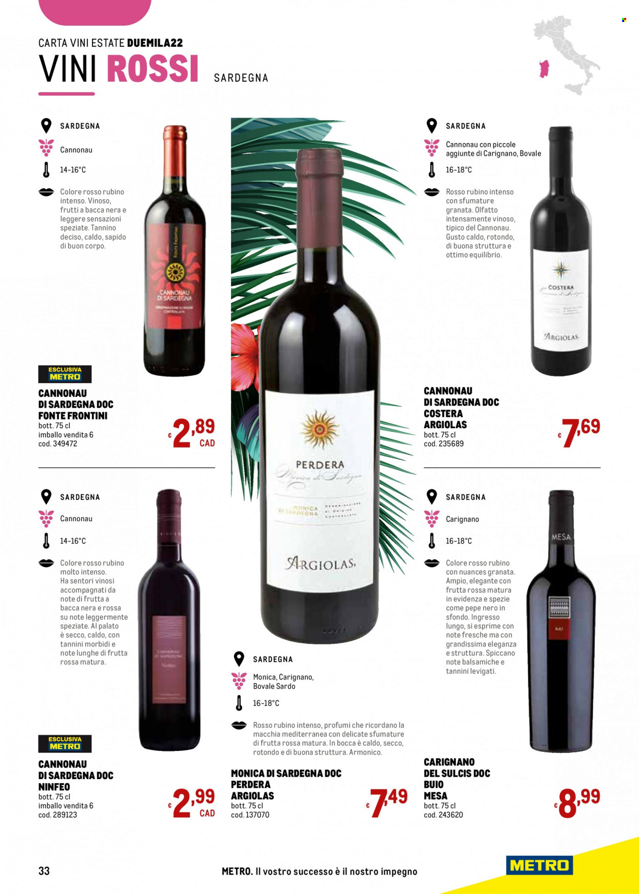 thumbnail - Volantino Metro - 30/6/2022 - 27/7/2022 - Prodotti in offerta - pepe nero, vino rosso, vino, Cannonau, profumo. Pagina 33.