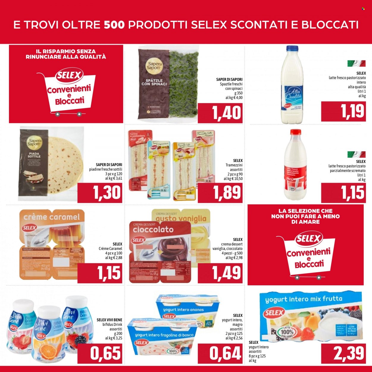 thumbnail - Volantino Emisfero - 14/7/2022 - 31/8/2022 - Prodotti in offerta - piadine, tonno, tramezzino, yogurt, latte, sale. Pagina 3.