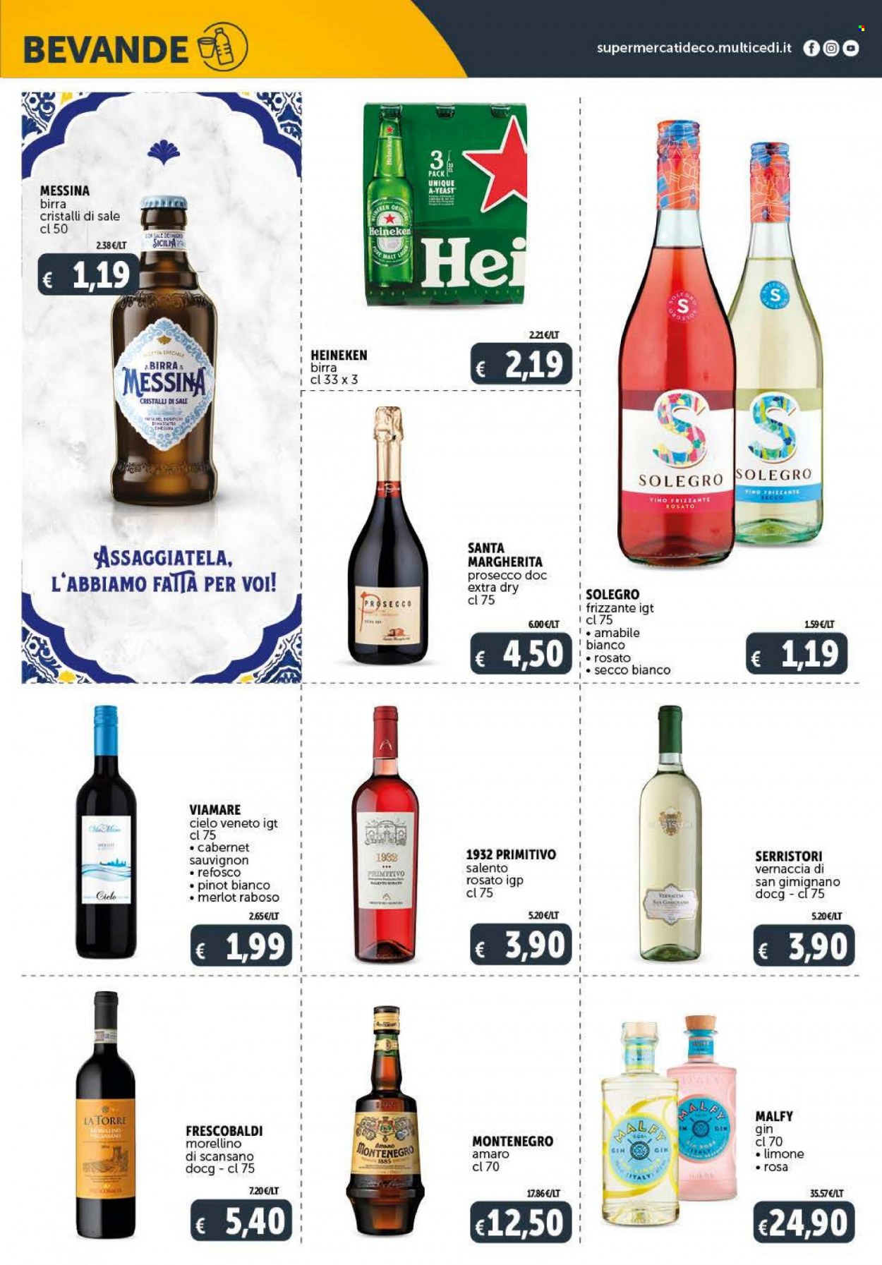 thumbnail - Volantino Deco - 1/7/2022 - 11/7/2022 - Prodotti in offerta - Heineken, birra, Cabernet, Cabernet Sauvignon, Merlot, vino bianco, vino frizzante, Primitivo, Prosecco, vino, Pinot Bianco, Morellino, Sauvignon, gin. Pagina 19.
