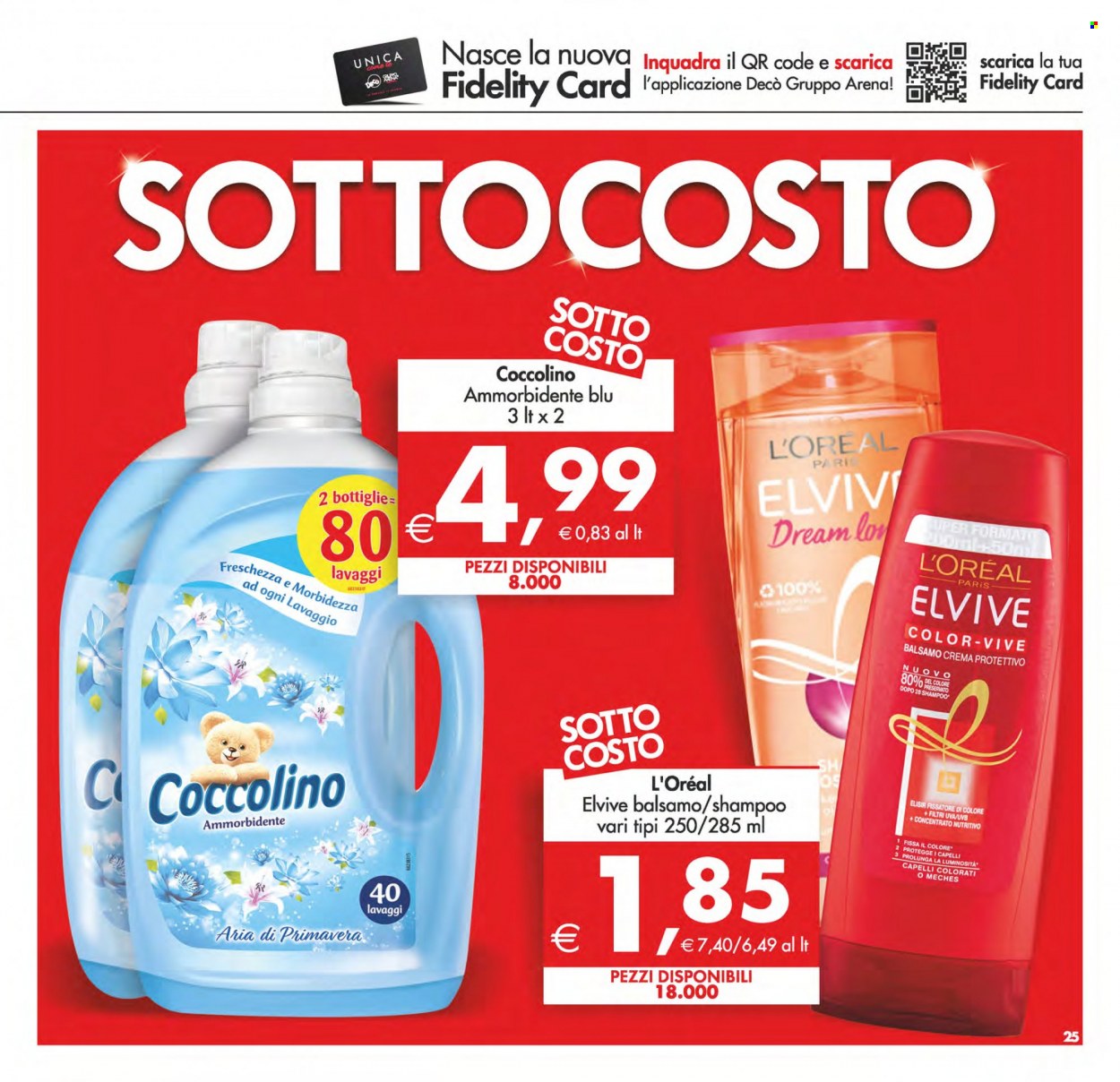thumbnail - Volantino Deco - 1/7/2022 - 10/7/2022 - Prodotti in offerta - L’Oréal, ammorbidente, Coccolino, shampoo, Elvive. Pagina 25.
