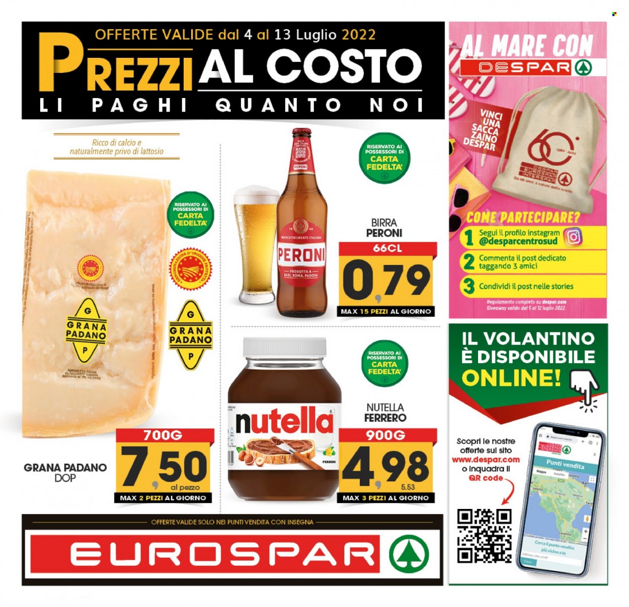 Volantino Eurospar - 4/7/2022 - 13/7/2022. Pagina 1