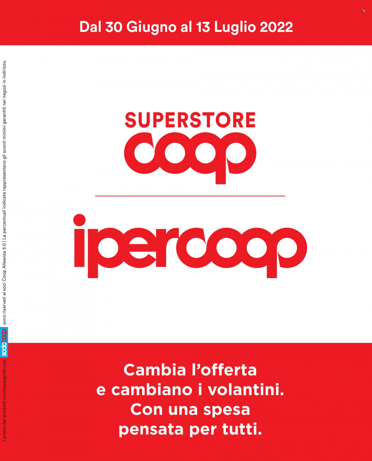 Volantino Coop - 30/6/2022 - 13/7/2022. Pagina 1