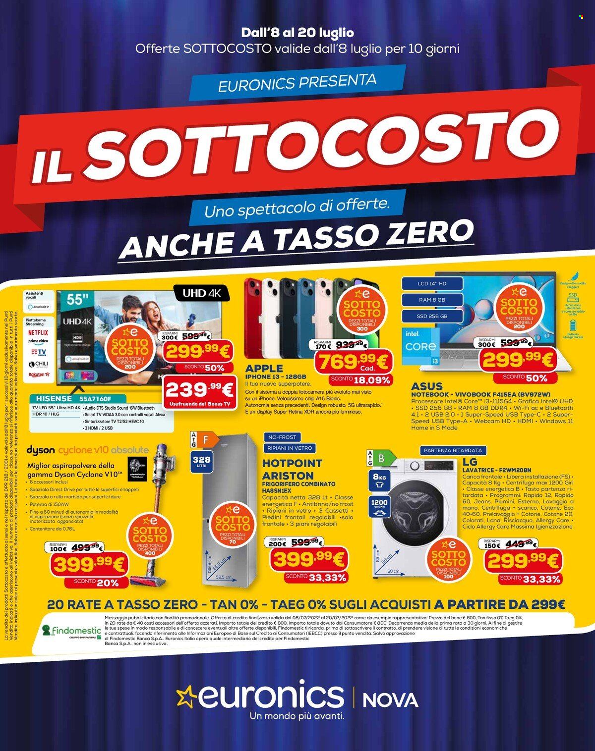 Volantino Euronics - 8/7/2022 - 20/7/2022. Pagina 1