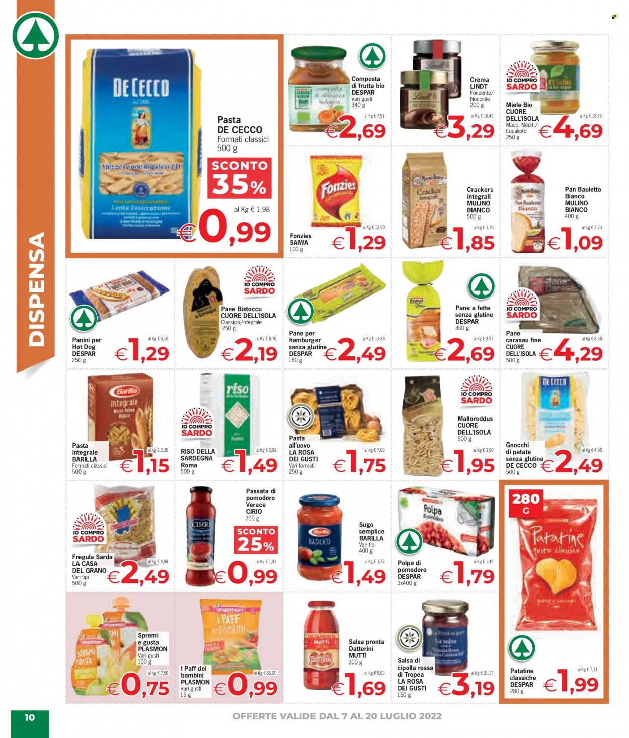 Volantino Eurospar - 7/7/2022 - 20/7/2022. Pagina 10