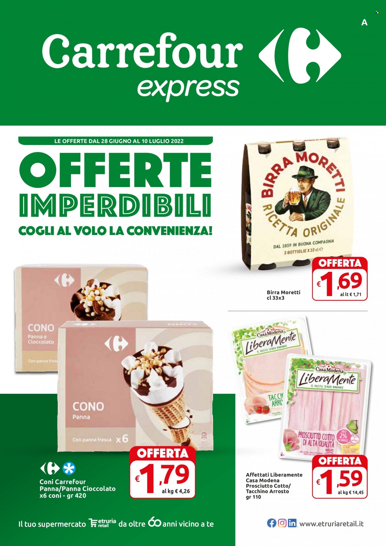 Volantino Carrefour - 28/6/2022 - 10/7/2022. Pagina 1