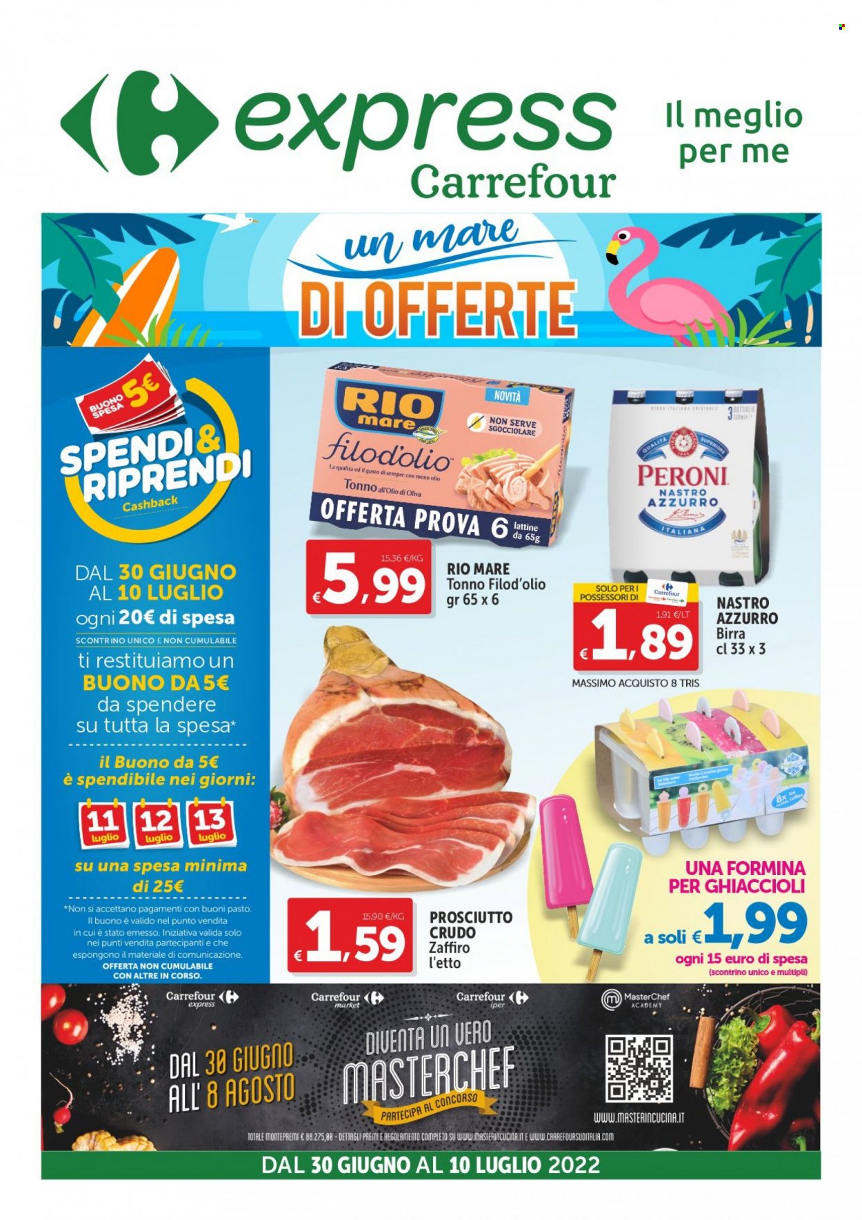 Volantino Carrefour - 30/6/2022 - 10/7/2022. Pagina 1