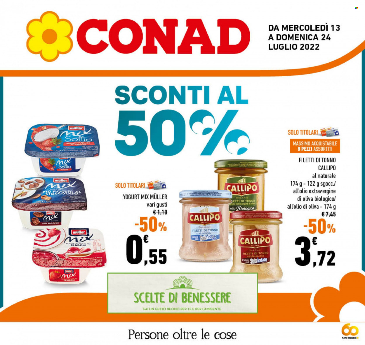 Volantino Conad - 13/7/2022 - 24/7/2022. Pagina 1