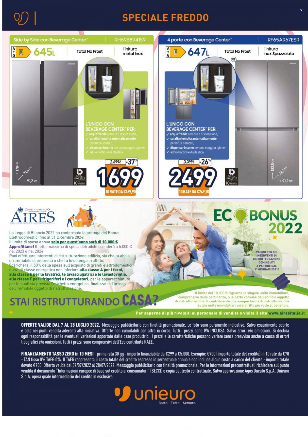 Volantino Unieuro - 7/7/2022 - 28/7/2022. Pagina 8
