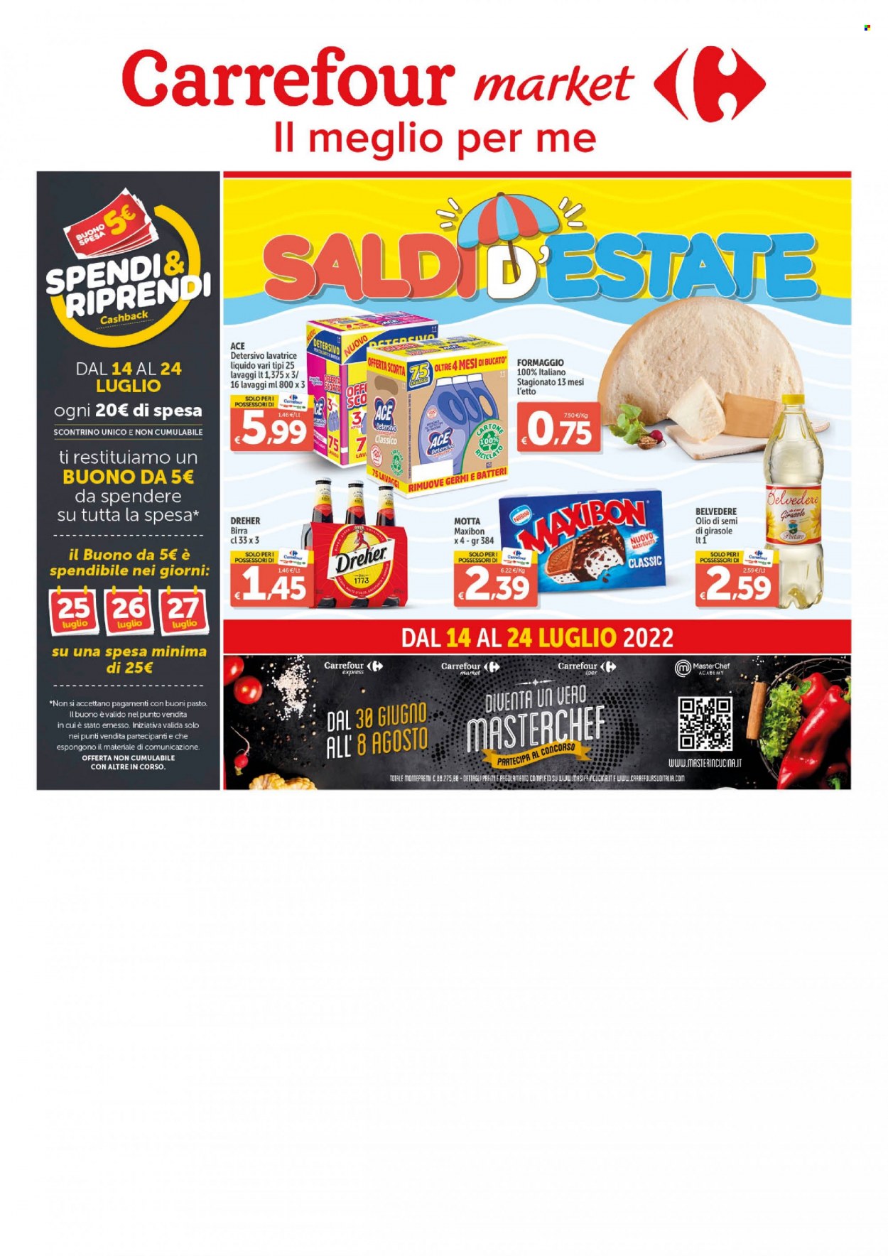 Volantino Carrefour - 14/7/2022 - 24/7/2022. Pagina 1