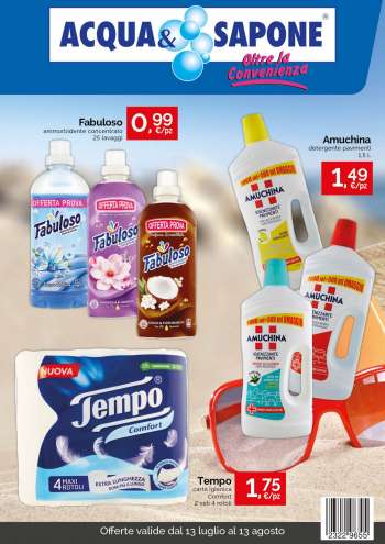 Volantino Acqua & Sapone - 13/7/2022 - 13/8/2022.