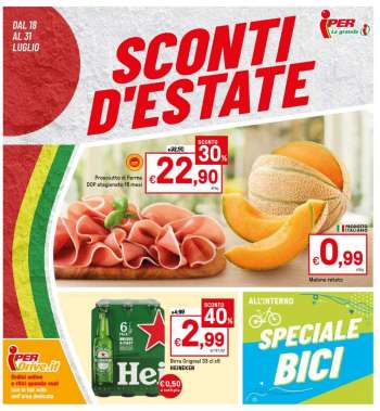 Volantino Iper, La grande i - 18/7/2022 - 31/7/2022.