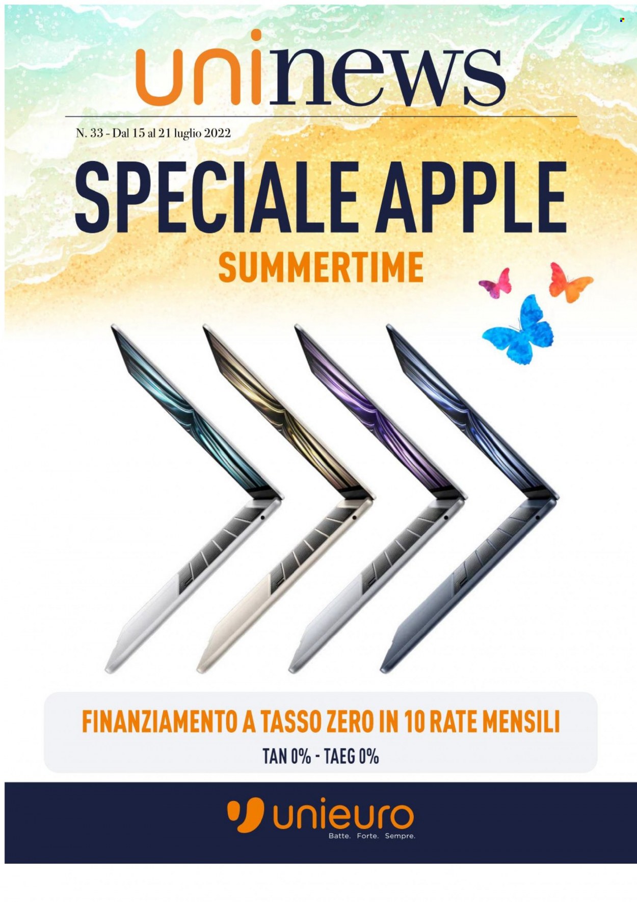 Volantino Unieuro - 15/7/2022 - 21/7/2022. Pagina 1