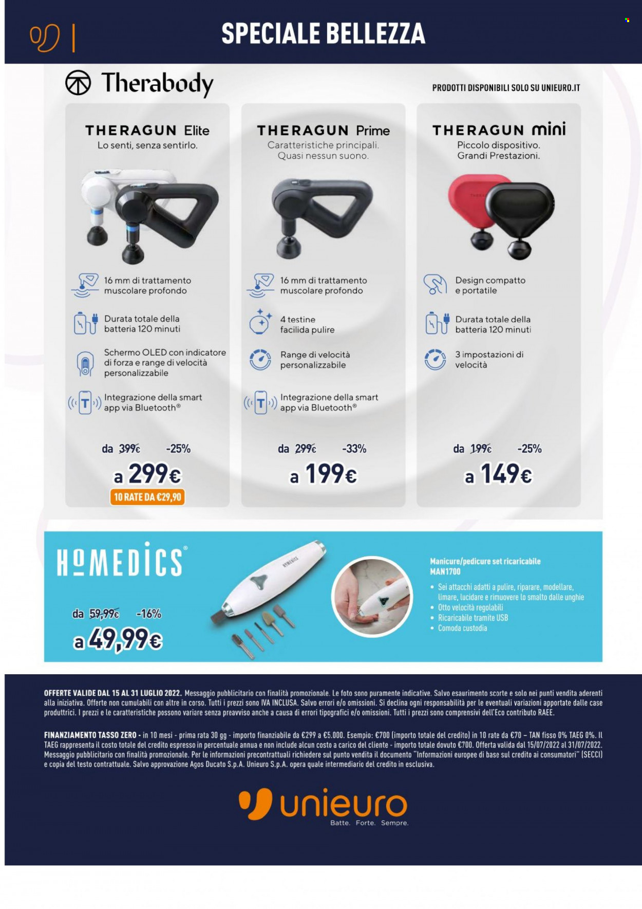 Volantino Unieuro - 15/7/2022 - 31/7/2022. Pagina 13