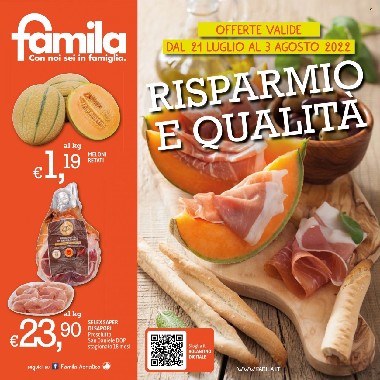 Volantino Famila - 21/7/2022 - 3/8/2022. Pagina 1
