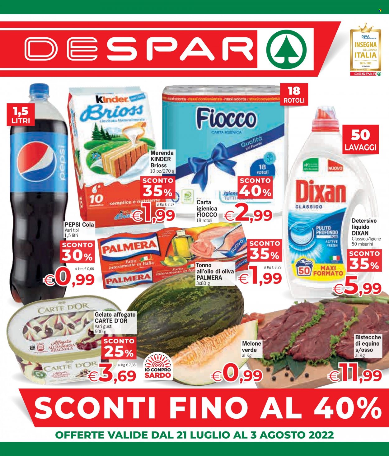 Volantino Despar - 21/7/2022 - 3/8/2022. Pagina 1