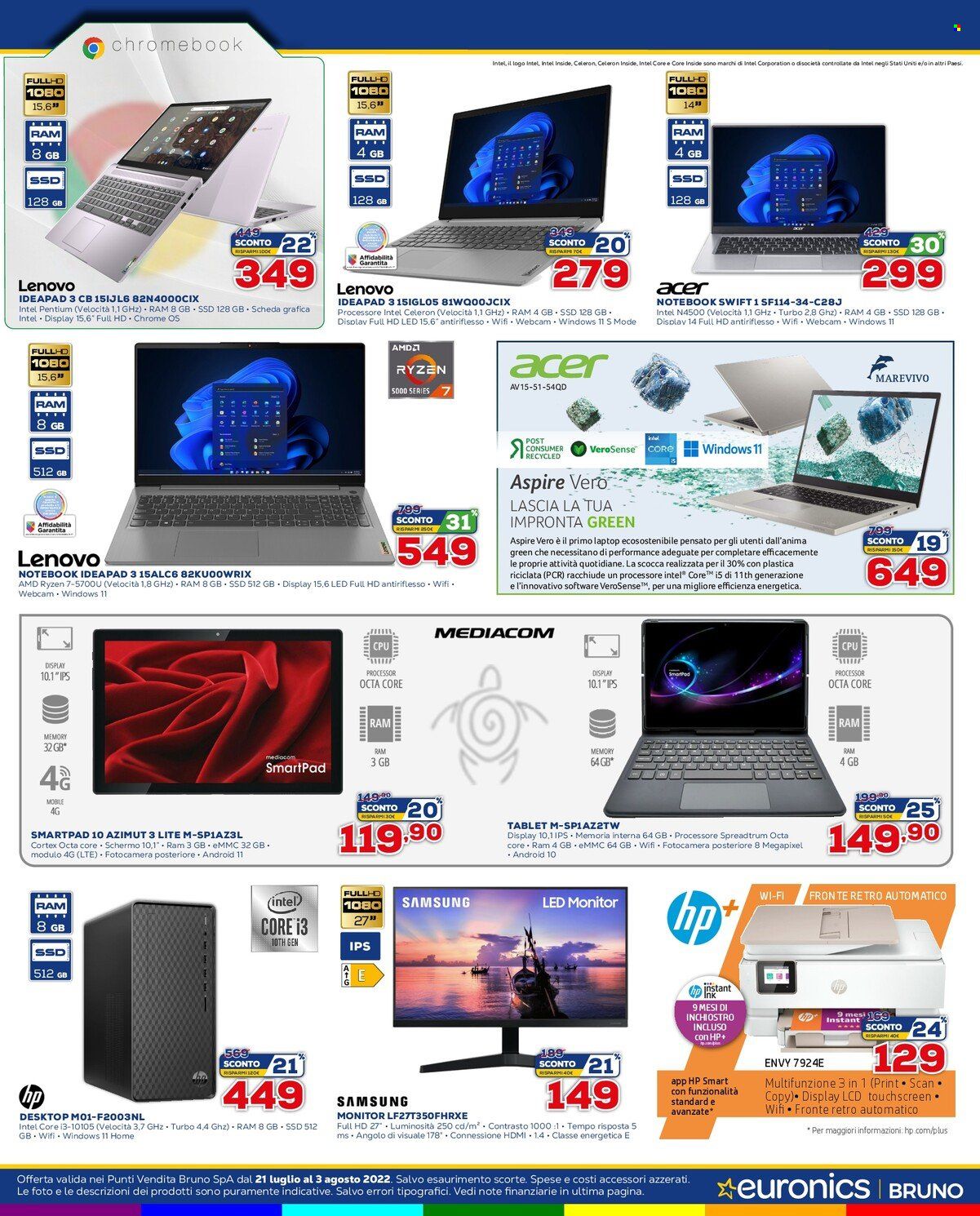 Volantino Euronics - 21/7/2022 - 3/8/2022. Pagina 18