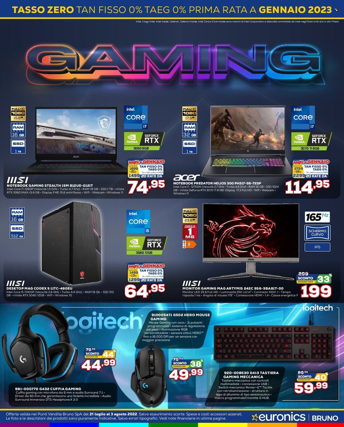 Volantino Euronics - 21/7/2022 - 3/8/2022. Pagina 19
