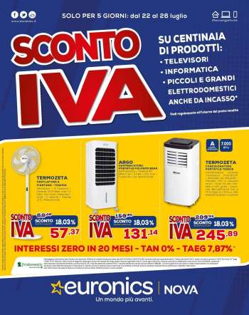 Volantino Euronics - 22/7/2022 - 26/7/2022.