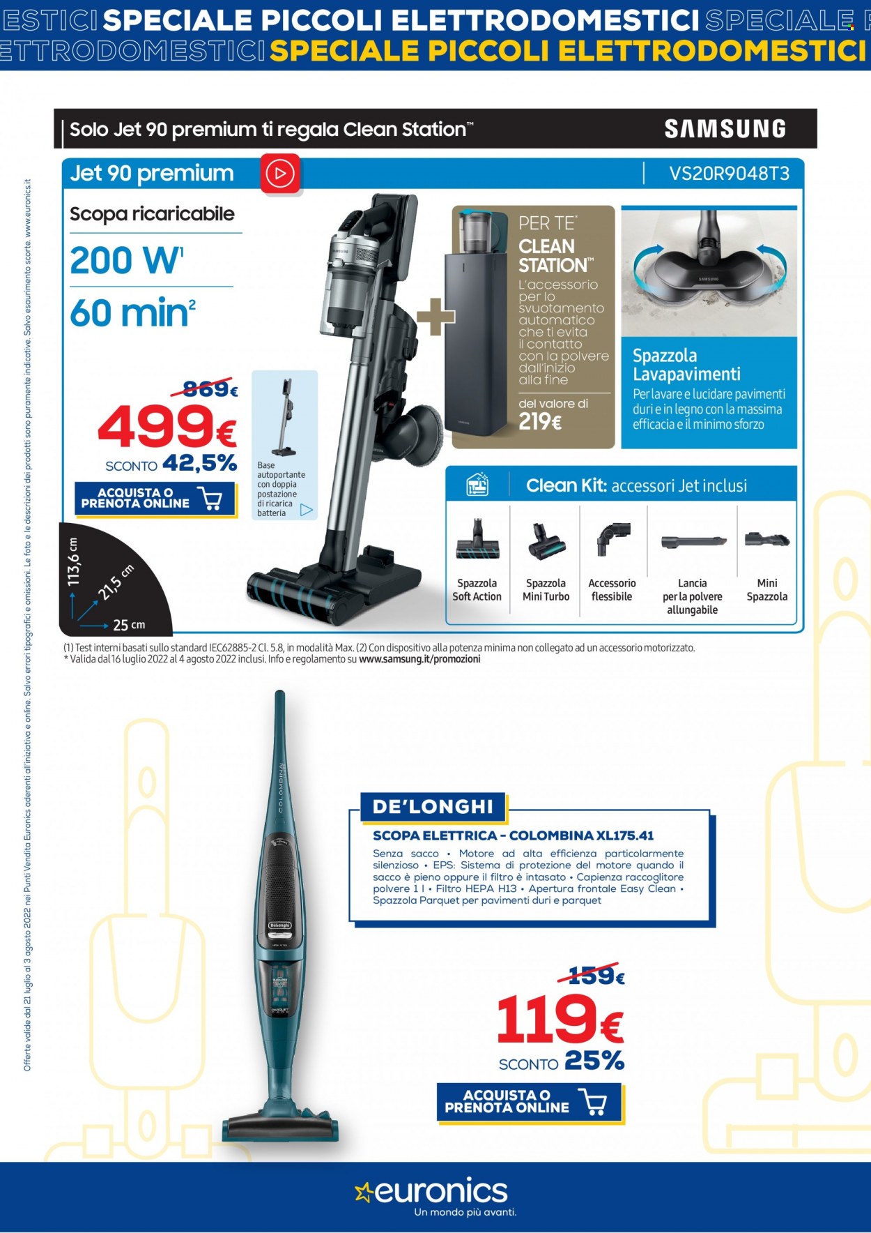 Volantino Euronics - 21/7/2022 - 3/8/2022. Pagina 19