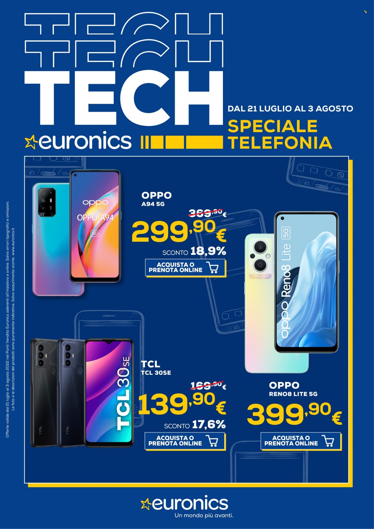 Volantino Euronics - 21/7/2022 - 3/8/2022. Pagina 1