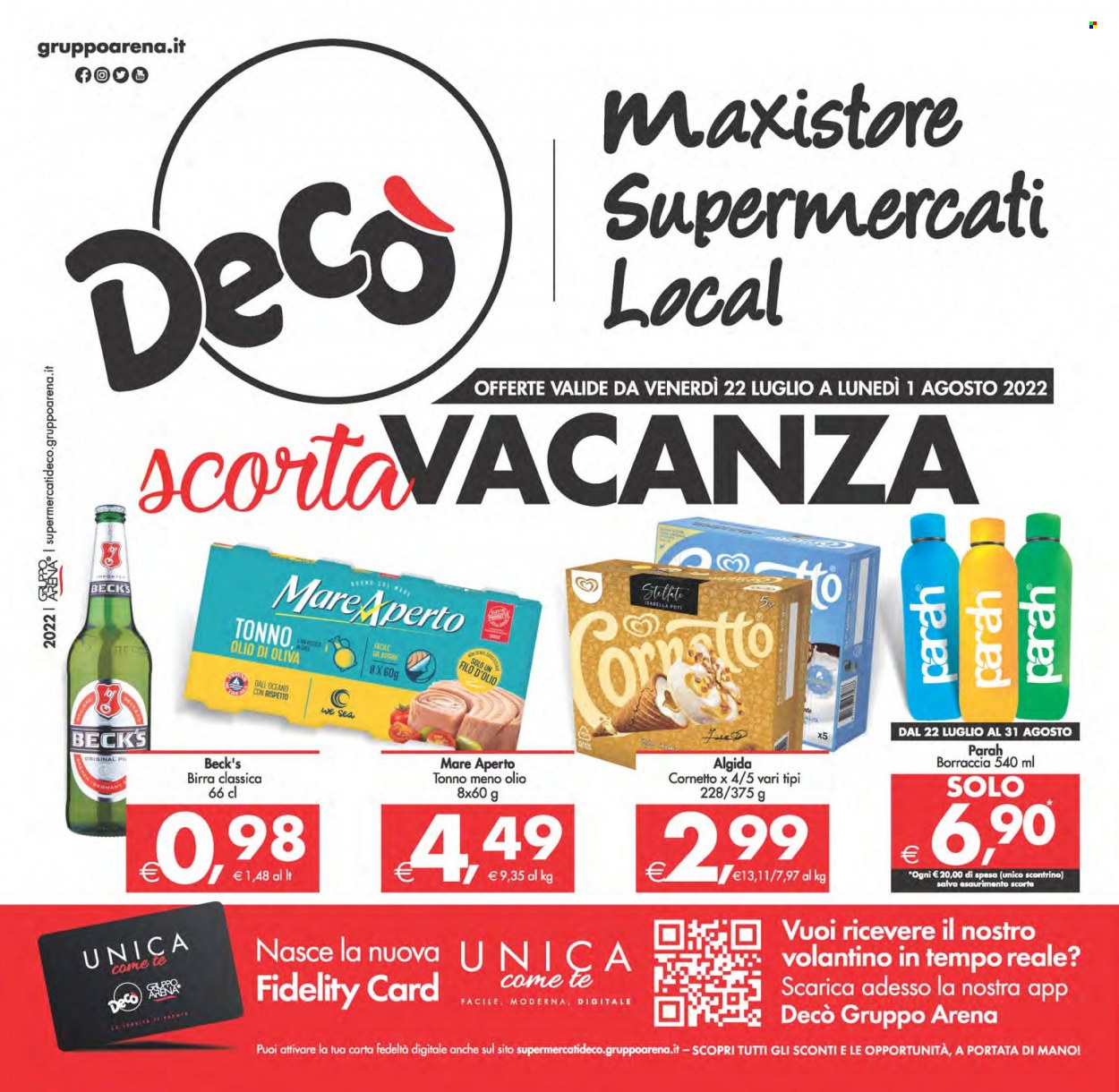 Volantino Deco - 22/7/2022 - 1/8/2022. Pagina 1