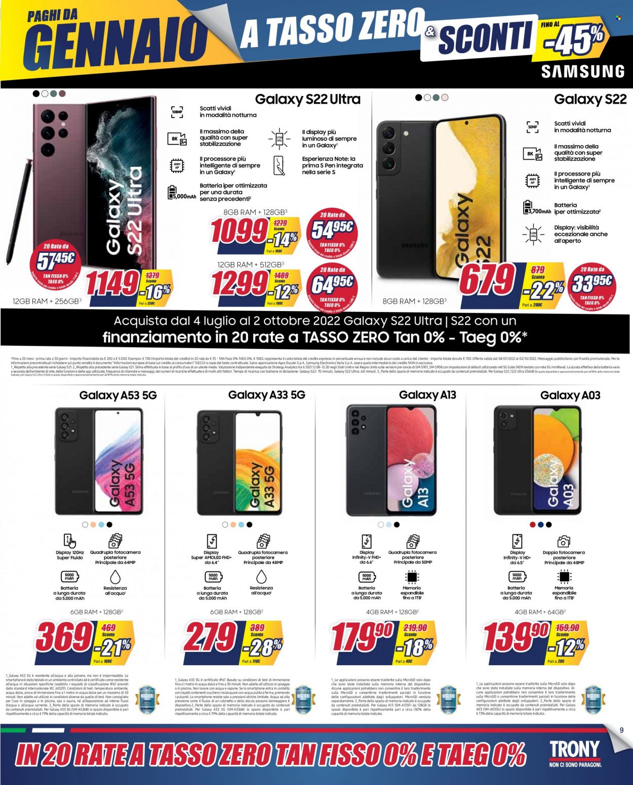 Volantino Trony - 25/7/2022 - 14/8/2022. Pagina 9