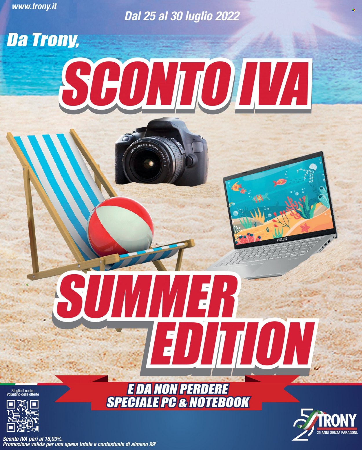 Volantino Trony - 25/7/2022 - 30/7/2022. Pagina 1