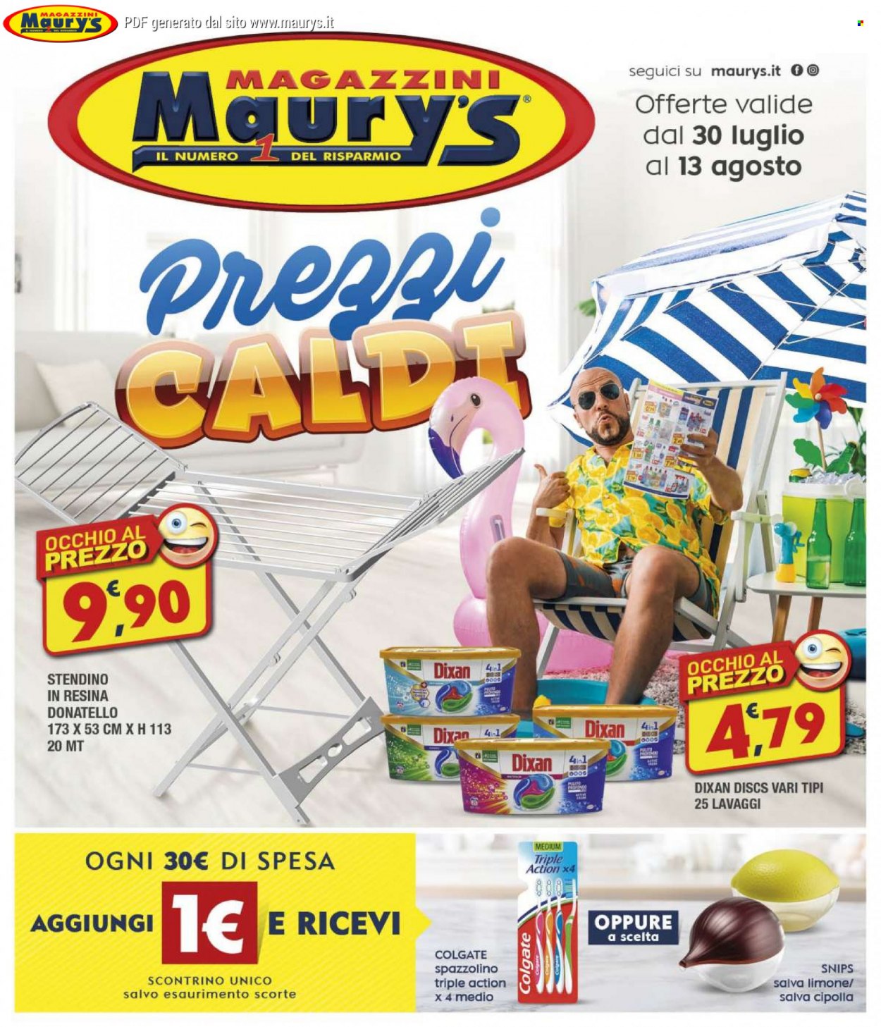 Volantino Maury's - 30/7/2022 - 13/8/2022. Pagina 1