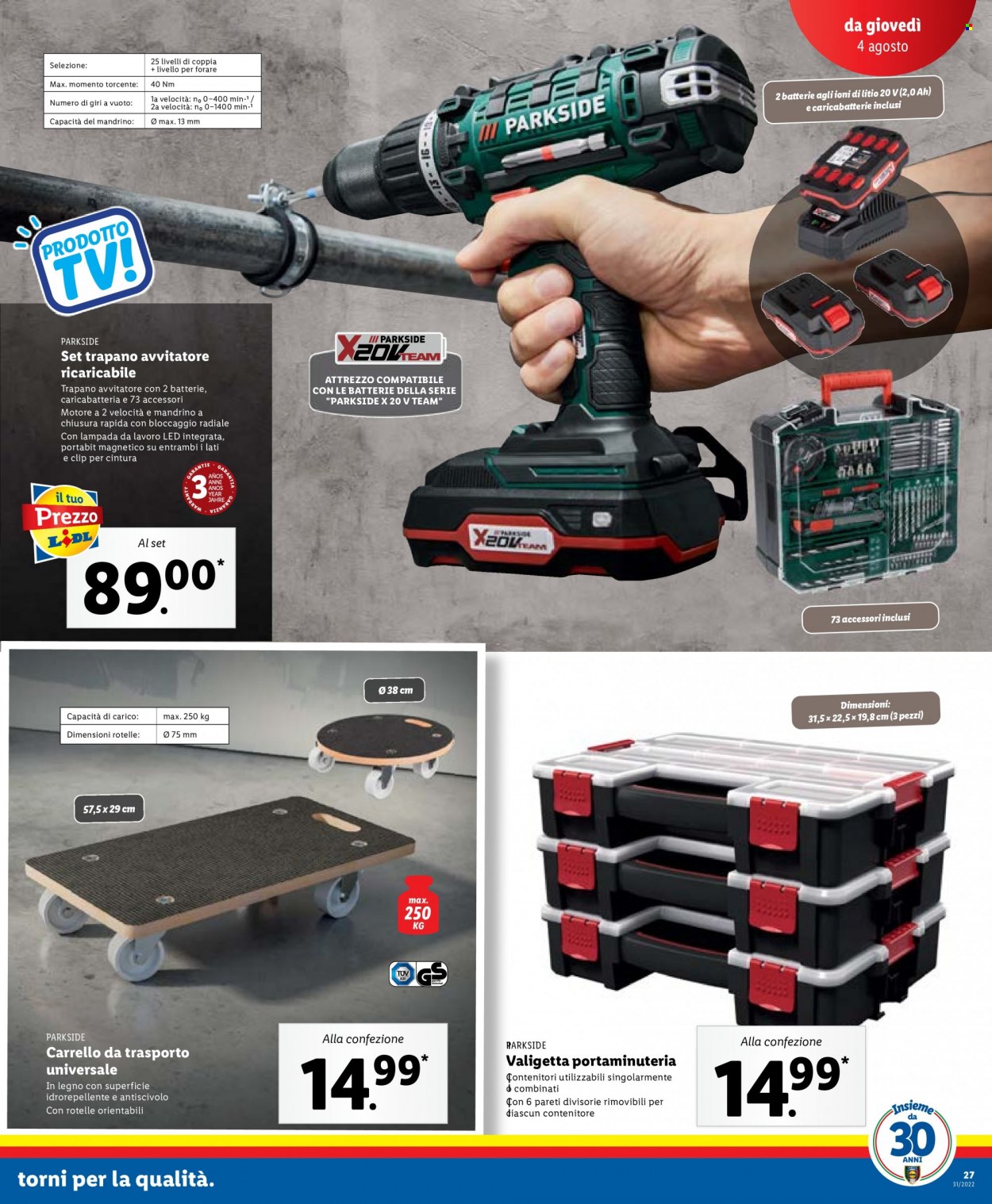 Volantino Lidl - 1/8/2022 - 7/8/2022. Pagina 27