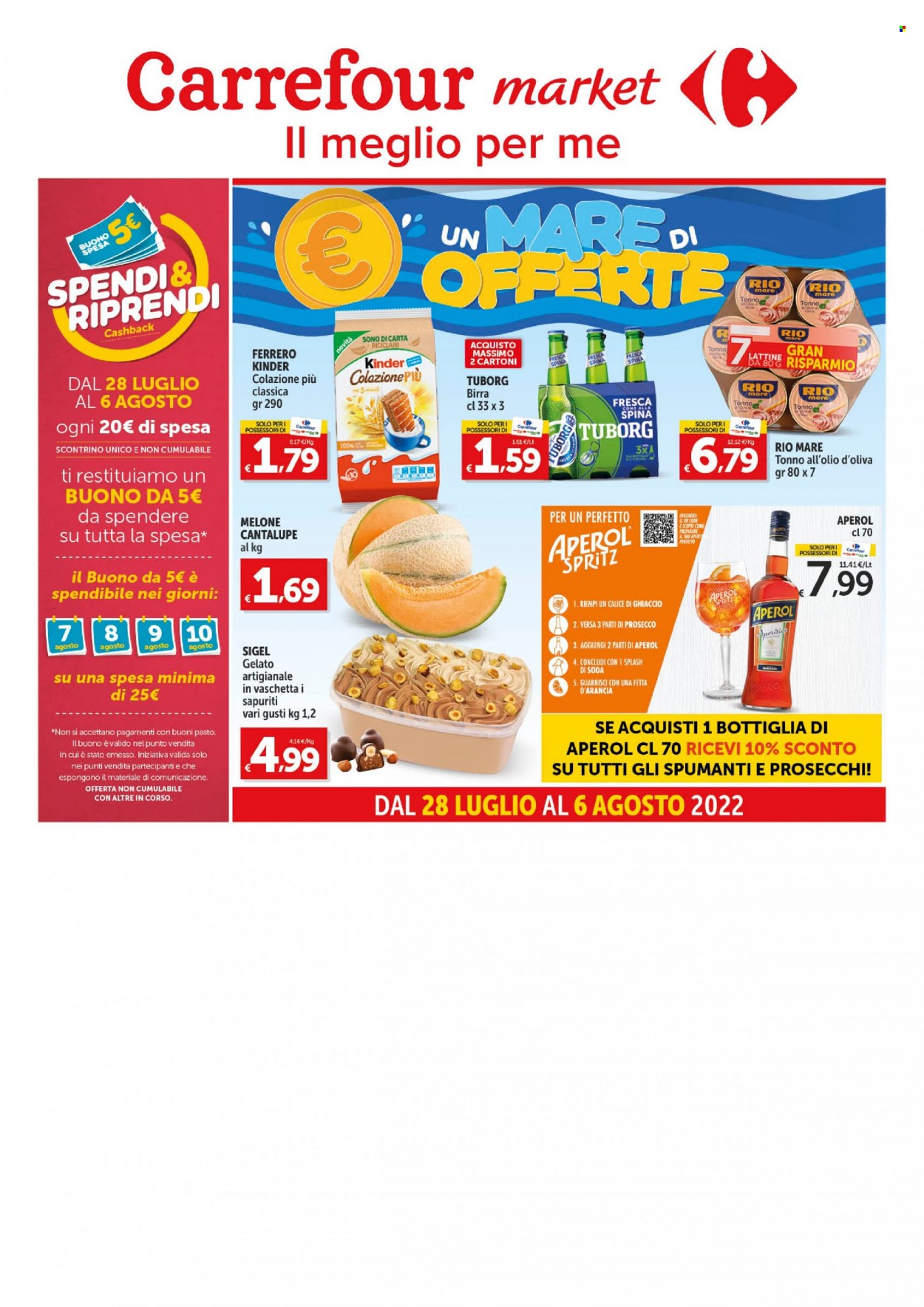 Volantino Carrefour - 28/7/2022 - 6/8/2022. Pagina 1