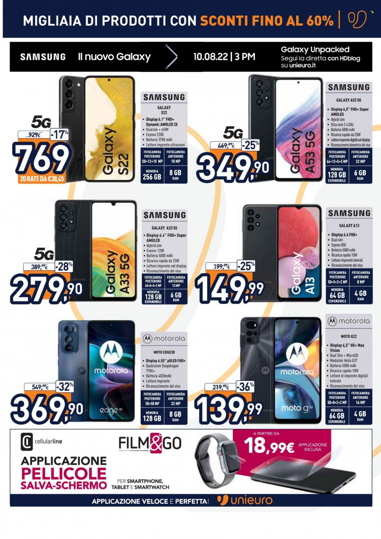 Volantino Unieuro - 1/8/2022 - 11/8/2022. Pagina 5