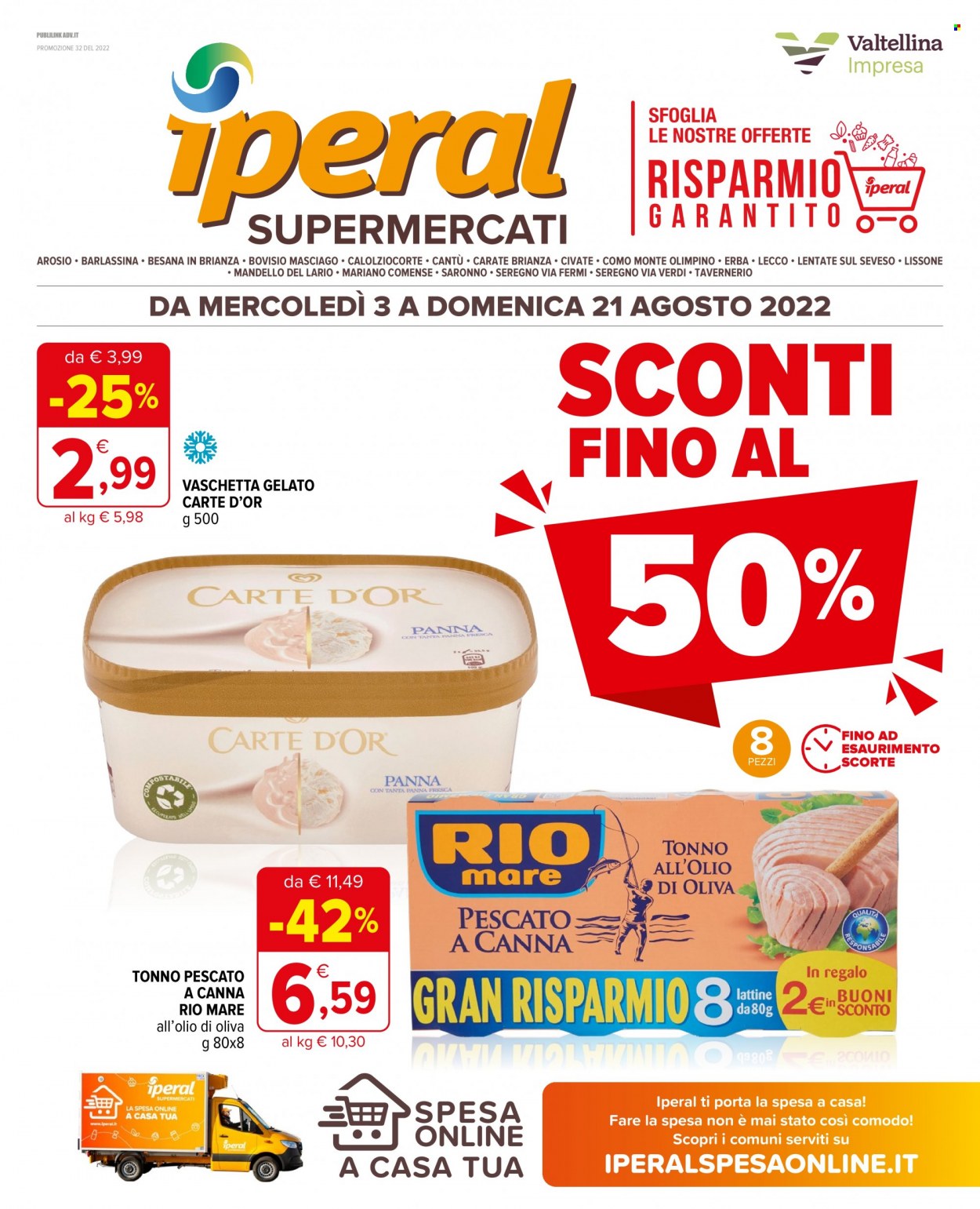 Volantino Iperal - 3/8/2022 - 21/8/2022. Pagina 1